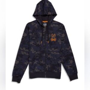 Psycho bunny blue camo unisex hoodie size small